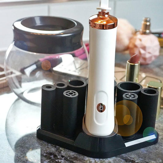 Automatic Electric Makeup Brush Cleaner – Spin Cosmetic Brush Washer & Dryer