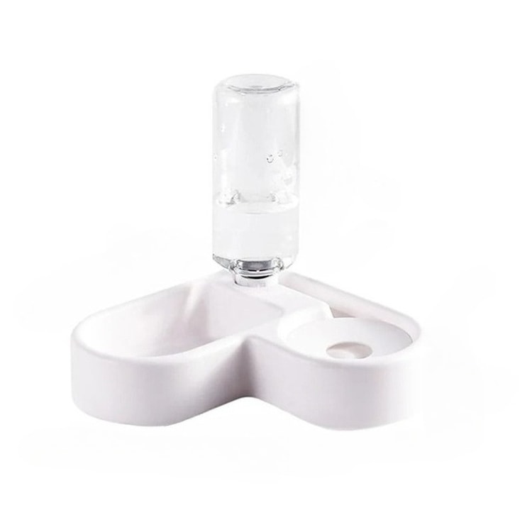Automatic Water Dispenser Double Bowl Pet Feeder with Anti-Tip Design