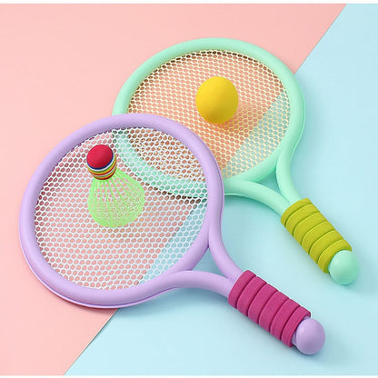 Kids Badminton Racket Set with Tennis Ball for Outdoor Play
