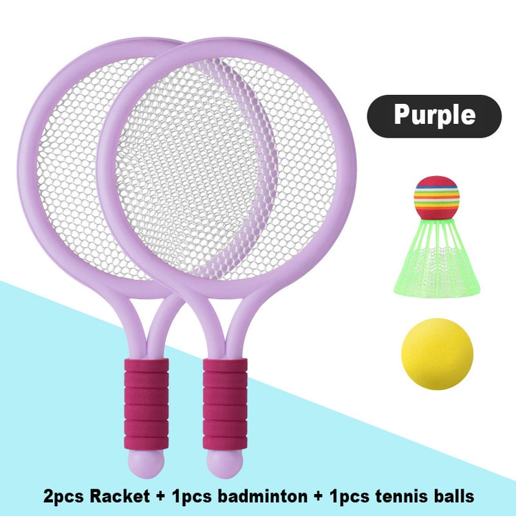 Kids Badminton Racket Set with Tennis Ball for Outdoor Play