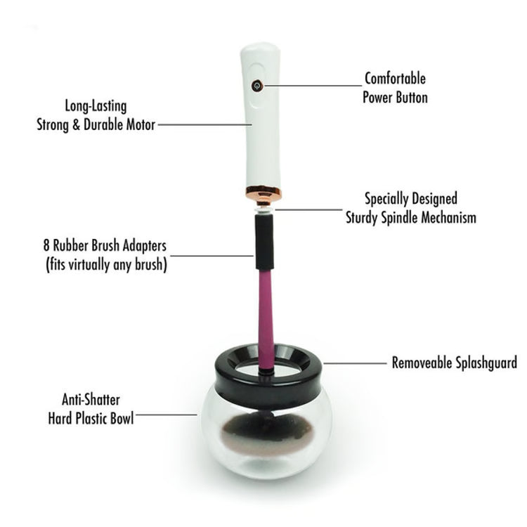 Automatic Electric Makeup Brush Cleaner – Spin Cosmetic Brush Washer & Dryer