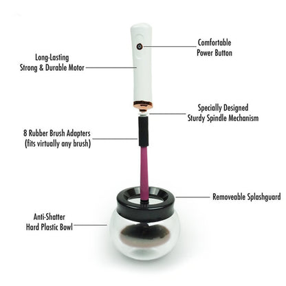 Automatic Electric Makeup Brush Cleaner – Spin Cosmetic Brush Washer & Dryer