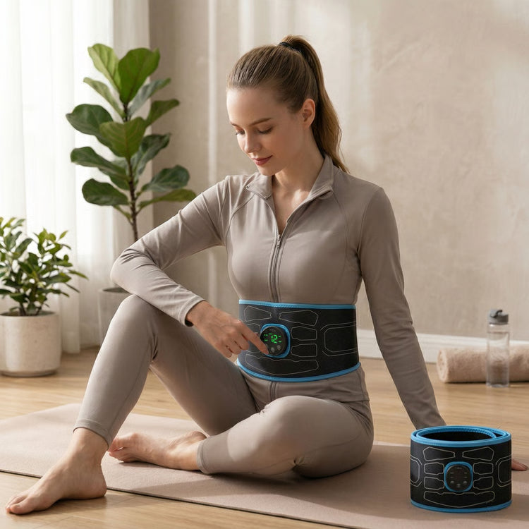 EMS Abdominal Muscle Stimulator Belt – Electric Waist Massager & Muscle Training Belt