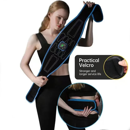 EMS Abdominal Muscle Stimulator Belt – Electric Waist Massager & Muscle Training Belt