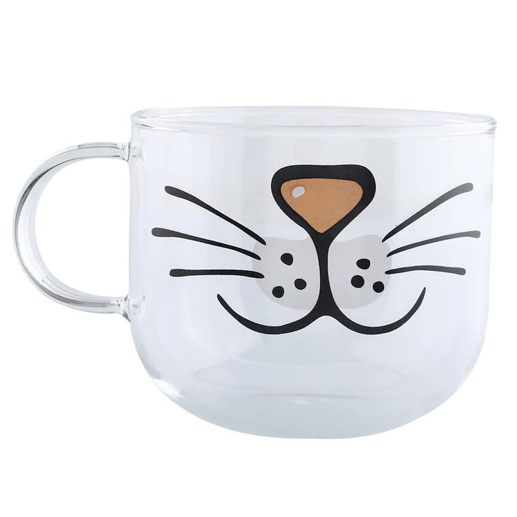 Cat Coffee Mug – Perfect Gift for Cat Lovers | Oversized Cat Glass Cup