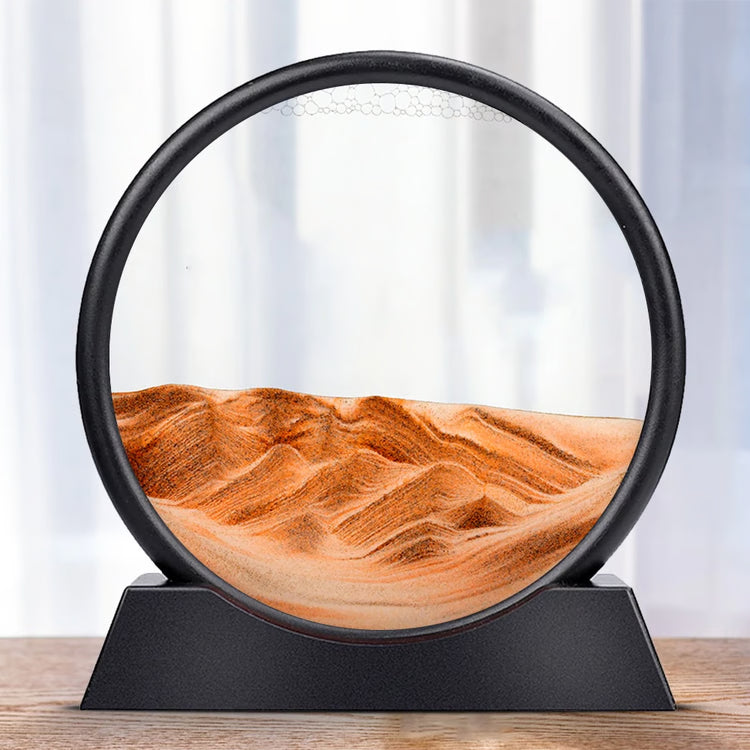 3D Moving Sand Art Hourglass – Decorative Sandscape Display