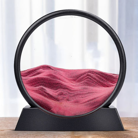 3D Moving Sand Art Hourglass – Decorative Sandscape Display