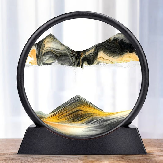 3D Moving Sand Art Hourglass – Decorative Sandscape Display