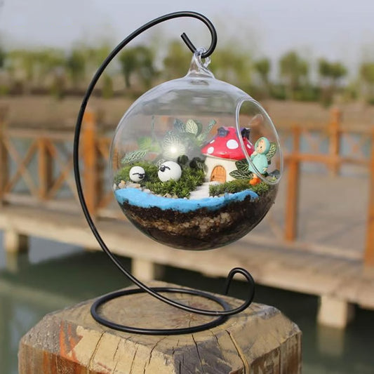 Teardrop Glass Terrarium – Decorative Hanging Plant Display